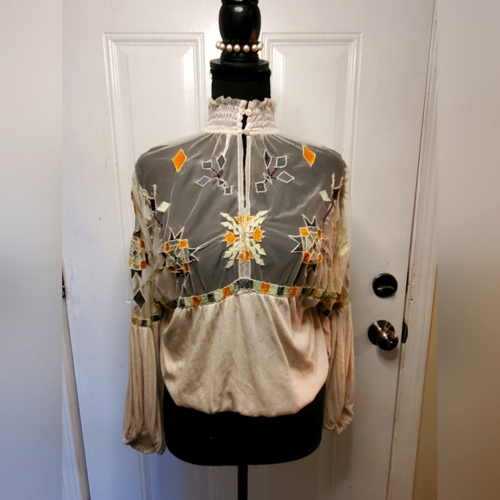 Free People Bohemian Pattern Blouse
